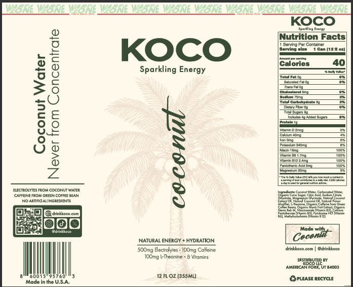 KOCO Sparkling Energy: Coconut